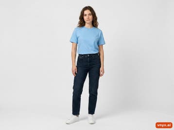 Jerzees T-shirts Dames maat S Lichtblauw Vintage, Ophalen of Verzenden, Nieuw