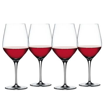 Spiegelau Bordeauxglas Authentis set 4 — nieuw, Verzamelen, Glas en Borrelglaasjes, Nieuw