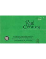 1979 BUICK REGAL | CENTURY INSTRUCTIEBOEKJE ENGELS