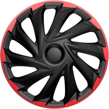 AutoStyle 4-Delige Wieldoppen  Misano R 16-inch zwart/rood, Verzenden, Nieuw