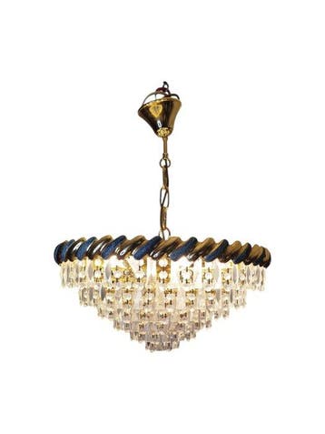 Plafondlamp - Messing, kristalstrass - Cristal-strass