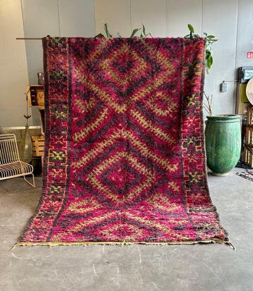 Groot Marokkaans vintage Berberwol Boujad tapijt -, Nieuw