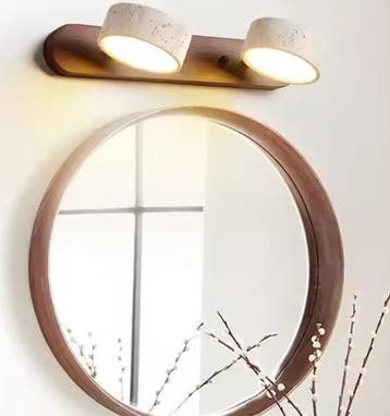 Travertijn Duo Wandlamp – Wabi Sabi LED Spiegelverlichting, Verzenden, Nieuw