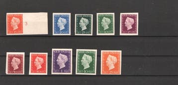 Nederlands-Indië 1948 - Set ongetande kleurproeven inc de 10, Gestempeld