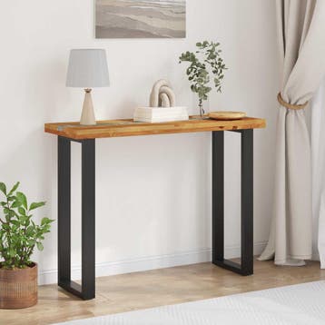 vidaXL Consoletafel Bruin 100 x 35 x 75 cm Massief Teakhout, Huis en Inrichting, Tafels | Salontafels, Verzenden, Nieuw, Teakhout