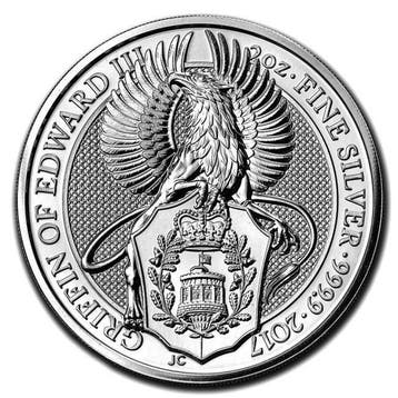 Verenigd Koninkrijk. 5 Pounds 2017 2 oz £5 GBP UK Silver