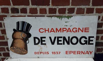Sapi - De Venoge Champagne - Reclamebord - Metaal