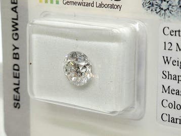 1 pcs Diamant (Natuurlijk) - 1.54 ct - Rond - G - SI3 -, Nieuw