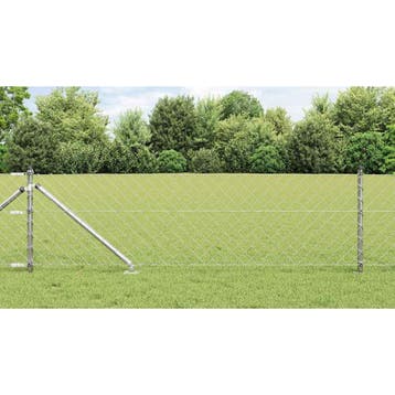 vidaXL gaashek met grondpennen 25 x 0,8 m Gegalvaniseerd, Verzenden, Nieuw, IJzer