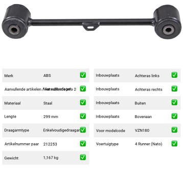Draagarm Toyota 4 Runner 3.4 4WD (N18) Van 1995-11 tot 2002-, Verzenden, Nieuw, Toyota