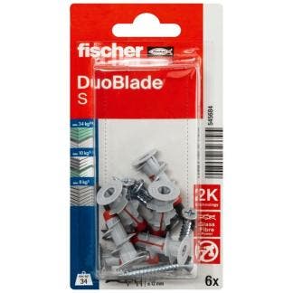 Gipsplaatplug met schroef | Fischer DuoBlade | 6 stuks, Verzenden, Nieuw