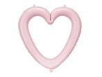 Folieballon Hartvormige Frame Licht Roze (73x72cm), Ophalen of Verzenden, Nieuw