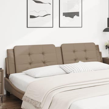 vidaXL Hoofdbordkussen Zadar 200 cm kunstleer, Verzenden, Nieuw, Bruin, Overige materialen