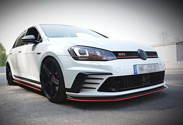 Voorspoiler VW Golf 7 GTI Clubsport Glans Zwart, Ophalen of Verzenden, Nieuw