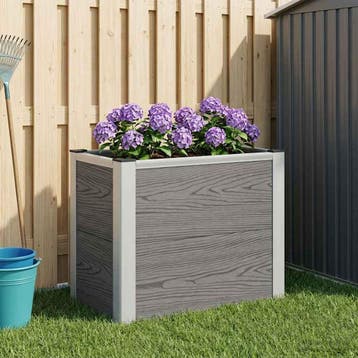 vidaXL Verhoogde plantenbak Grijs 50 x 30 x 42 cm WPC en, Tuin en Terras, Verzenden, Nieuw, Minder dan 60 cm, 30 tot 60 cm