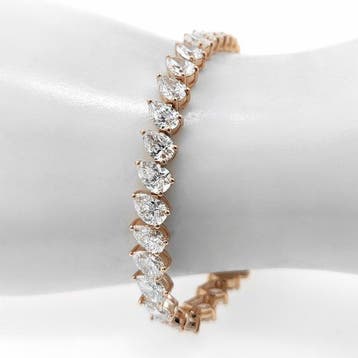 Armband - 14 karaat Roségoud - 13.22ct. tw. Diamant, Sieraden, Tassen en Uiterlijk, Armbanden, Nieuw