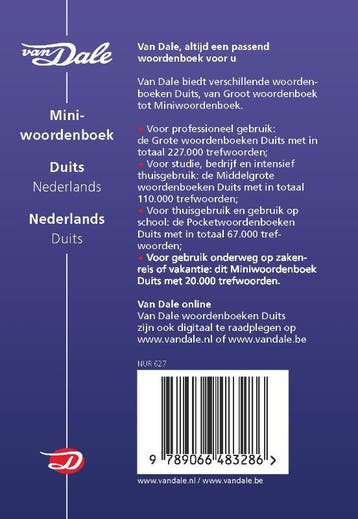 Van Dale Miniwoordenboek Duits / Van Dale Miniwoordenboek, Boeken, Woordenboeken, Verzenden, Gelezen