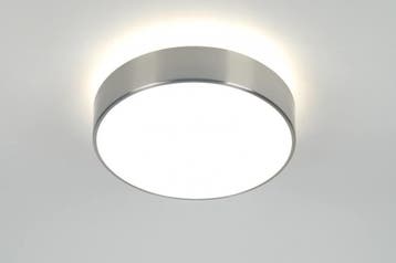Rietveld Plafondlampen - Wit, Staalgrijs - Glas, Staal, Meta, Huis en Inrichting, Lampen | Plafondlampen, Verzenden, Nieuw
