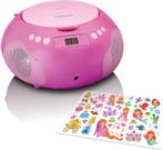 Lenco SCD-620PK - Draagbare radio/ CD player met microfoon -, Verzenden, Zo goed als nieuw