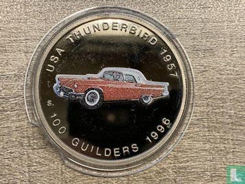 Suriname 100 guilders 1996 (PROOF - rood en blauw gekleur..., Verzenden, Losse munt