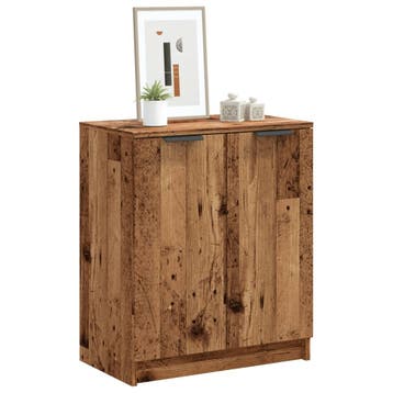 vidaXL Schoenenkast 59x35x70 cm bewerkt hout oud houtkleurig, Verzenden, Nieuw