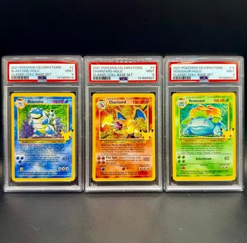 Pokémon - 3 Graded card - Blastoise, Charizard, Venusaur 2,, Nieuw