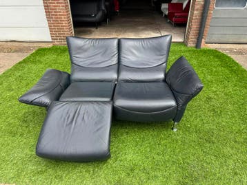 Bank De Sede DS-145 bankstel relax design zetel zwart leer, Huis en Inrichting, Banken | Bankstellen, Design, 150 tot 200 cm, Tweepersoons