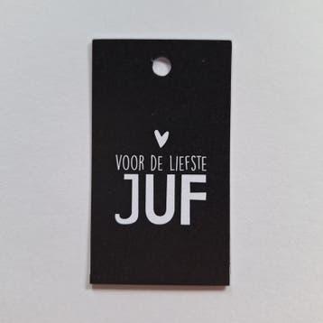 3x Cadeaulabel  Voor de liefste JUF  (Per 3 stuks), Ophalen of Verzenden, Nieuw