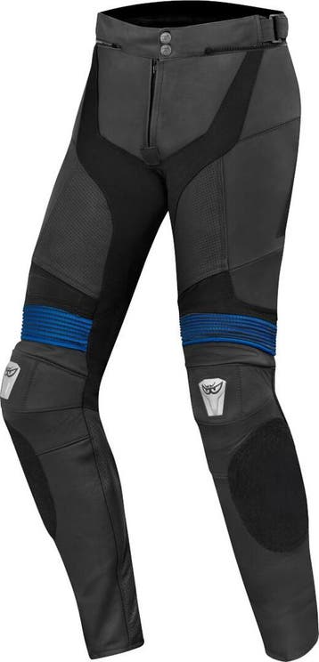 Berik Flexius Zwart Blauw Leren Motorbroek, Nieuw met kaartje, Broek | leer, Berik, Heren