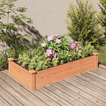 vidaXL Plantenbak verhoogd met voering 120x60x25 cm, Minder dan 30 cm, 100 cm of meer, Verzenden, Nieuw