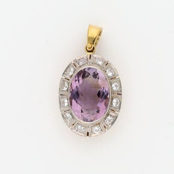 Hanger - 18 karaat Geel goud, Witgoud Spinel - Diamant