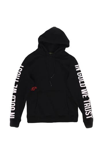 In Gold We Trust Hoodie in maat S Zwart, Kleding | Heren, Verzenden, Zo goed als nieuw, Zwart, In Gold We Trust