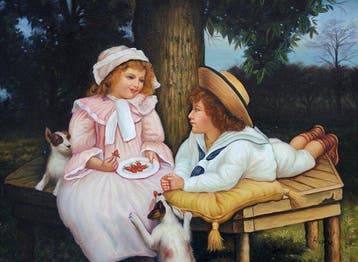 Frederick MORGAN (1847/56-1927) Dans le goût de - Les petits, Antiek en Kunst