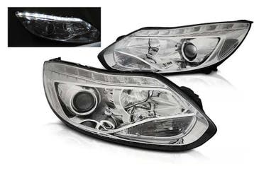 LED koplampen Chrome geschikt voor Ford Focus MK3, Verzenden, Nieuw, Universele onderdelen