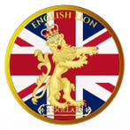 Niue. 2 Dollars 2024 1 oz Niue English Lion UK Flag 24k Gold