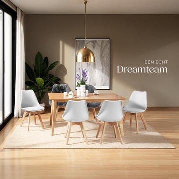 2dekans | tectake® Eetkamerstoel Frederikke - Set van 2, Ophalen of Verzenden, Zo goed als nieuw