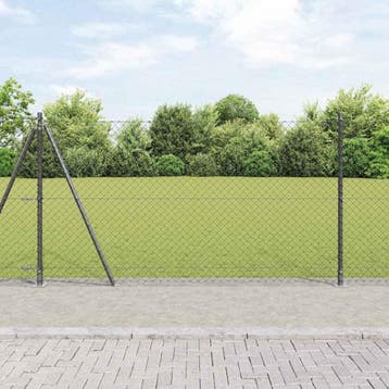 vidaXL gaashek met betonnen voetstuk 10 x 1,2 m PVC-Coated, Verzenden, Nieuw, IJzer