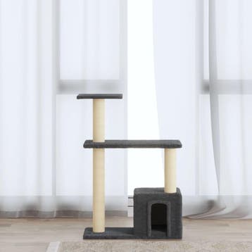vidaXL Kattenmeubel met sisal krabpalen 70 cm donkergrijs, Dieren en Toebehoren, Katten-accessoires, Verzenden, Nieuw