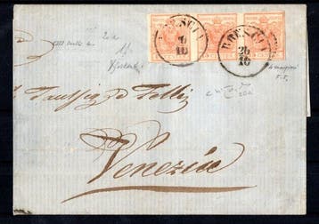 Italiaanse oude staten - Lombardije Venetië 1857 - Prachtige, Gestempeld