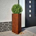 vidaXL Plantenbakken 2 st driehoek 40x34,5x75 cm weervast, Verzenden, Nieuw, Metaal