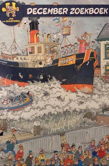December Sinterklaas Zoekboek Jan Van Haasteren, Boeken, Verzenden, Zo goed als nieuw, Jan van Haasteren