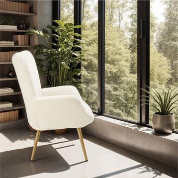 Fauteuil Hygge gestoffeerd, ergonomisch, draagkracht 150 kg, Verzenden, Nieuw