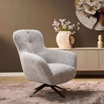Draaibare Fauteuil Nena Beige | Starfurn, Ophalen of Verzenden, Nieuw
