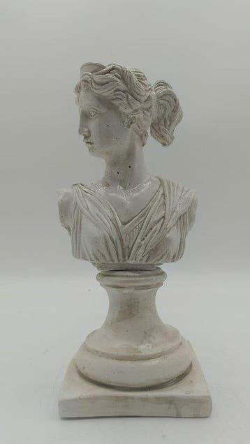 sculptuur, Busto della dea Diana - 28 cm - marmerpoeder