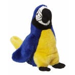 Pluche papegaai knuffel blauw 26 cm - Knuffel papegaaien, Ophalen of Verzenden, Nieuw