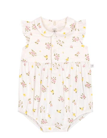 Petit Bateau Babyspeelpakje van katoen met bloemenprint, Kinderen en Baby's, Ophalen of Verzenden, Nieuw