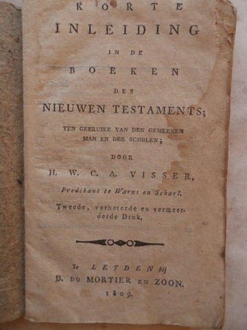 Hans Willem Cornelis Anne Visser - Korte inleiding in de
