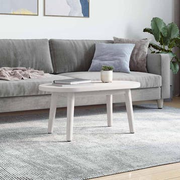 vidaXL Tafelblad ovaal 60x30x2,5 cm massief grenenhout wit, Verzenden, Nieuw