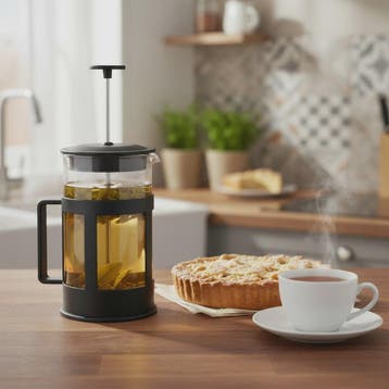 Glazen Koffie en Theepot met Infuser - 1 Liter - Hittebesten, Verzenden, Nieuw