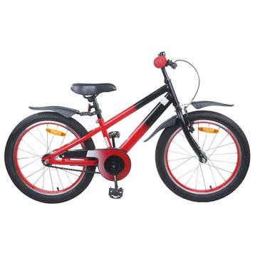 vidaXL Kinderfiets 22 Inch voor 7-12 jaar oud Rood en Zwart, Verzenden, Nieuw